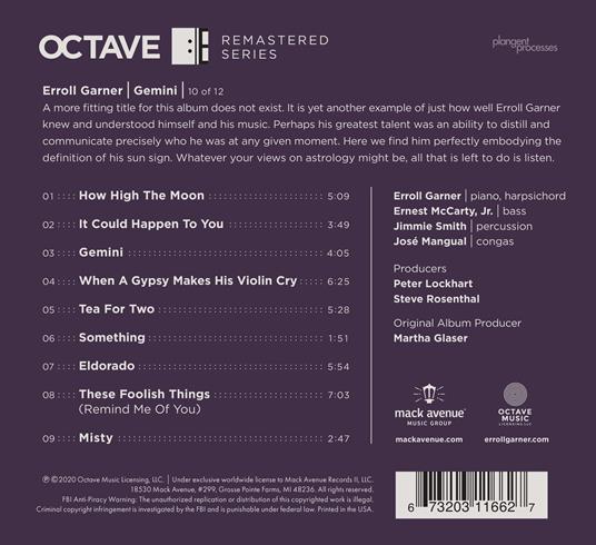 Gemini - CD Audio di Erroll Garner - 2