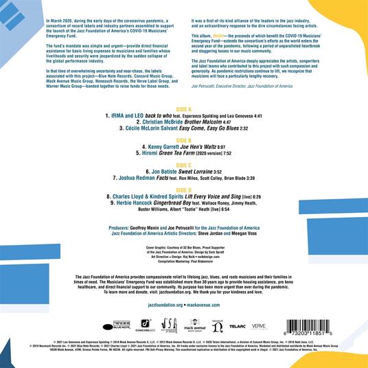 Relief - A Benefit For The Jazz Foundation - Vinile LP - 2