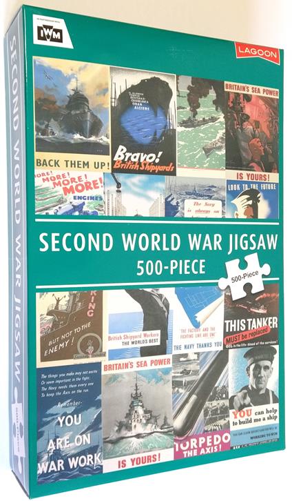 Lagoon Second World War Jigsaw Puzzle 500 Pezzi Box Verde Navy Posters