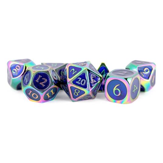 FanRoll - Dice Set - Rainbow with Blue Enamel (7)