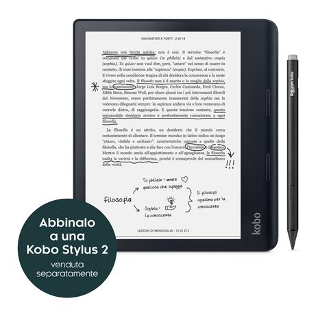 Kobo Sage Ereader Nero 8" HD, E