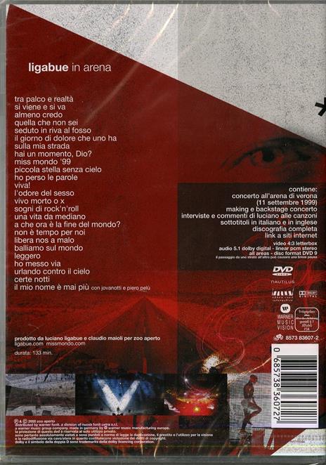 Ligabue. In arena (DVD) - DVD di Ligabue - 2