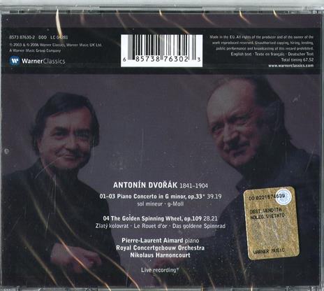 Concerto per pianoforte - The Golden Spinning Wheel - CD Audio di Antonin Dvorak,Nikolaus Harnoncourt,Royal Concertgebouw Orchestra,Pierre-Laurent Aimard - 2