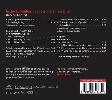 In the Beginning - CD Audio di Ben Parry,Sally Bruce-Payne,Dunedin Consort - 2