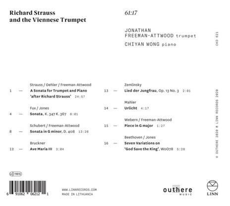 Richard Strauss e la tromba viennese - CD Audio di Richard Strauss,Chiyan Wong,Jonathan Freeman-Attwood - 2