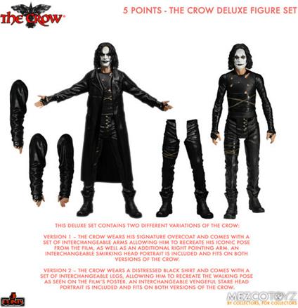 The Crow 5 Points The Crow Deluxe Figure Set 9 cm