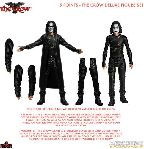 The Crow 5 Points The Crow Deluxe Figure Set 9 cm