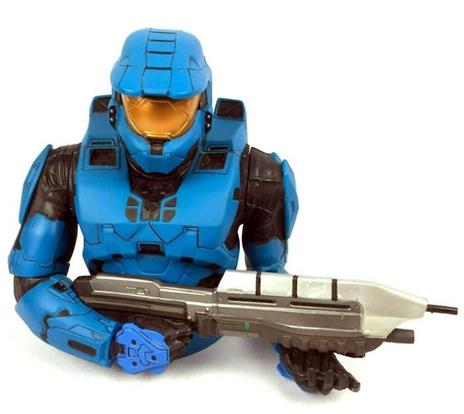 Diamond Select Halo Blue Spartan Mark Iv Bust Coin Bank Exclusive Salvadanio - 3