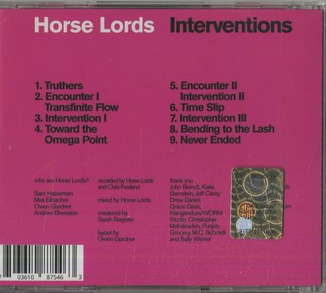 Interventions - CD Audio di Horse Lords - 2