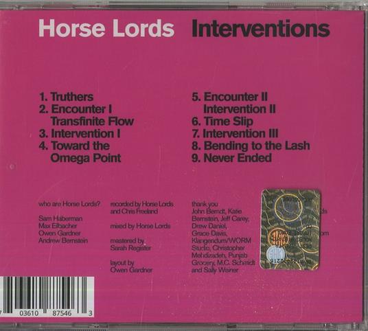 Interventions - CD Audio di Horse Lords - 2