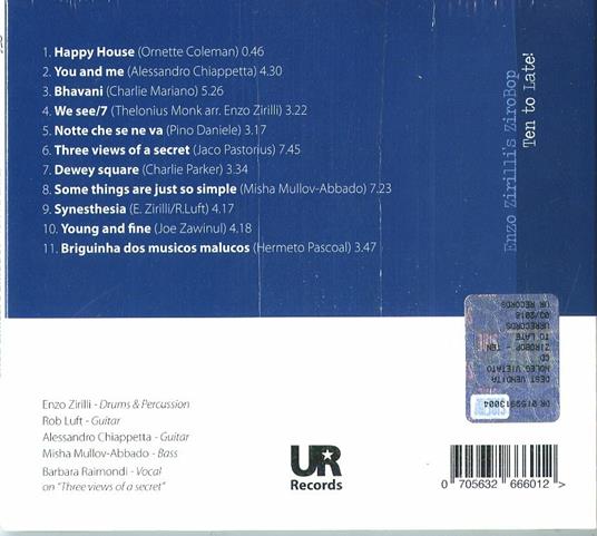 Ten to Late! - CD Audio di Enzo Zirilli - 2