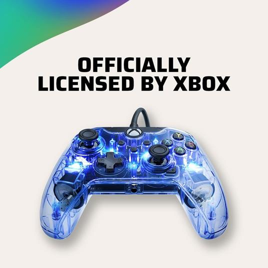 PDP Controller Luminoso Afterglow con Cavo Xbox Series X S, Multicolore - 5