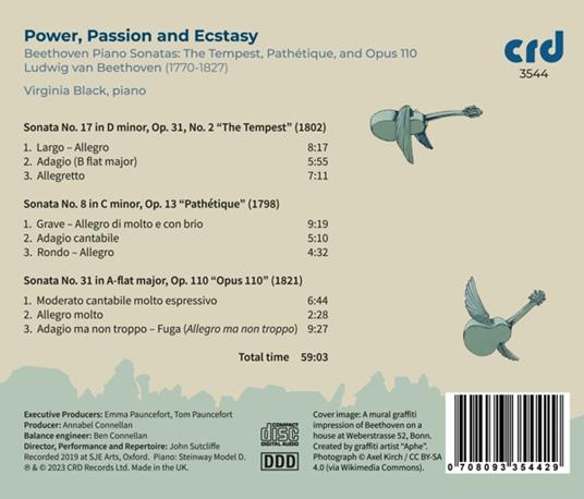 Power, Passion & Ecstasy - Beethoven Piano Sonatas - CD Audio di Virginia Black - 2