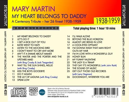My Heart Belongs to Daddy - CD Audio di Mary Martin - 2
