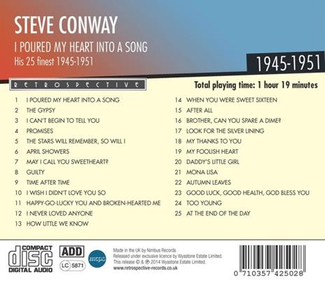 I Poured My Heart Into - CD Audio di Steve Conway - 2