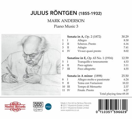 Opere per pianoforte complete vol.3 - CD Audio di Julius Röntgen,Mark Anderson - 2