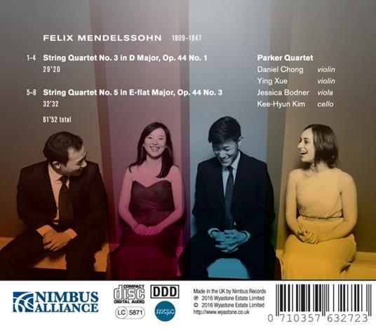 String Quartets - CD Audio di Felix Mendelssohn-Bartholdy - 2
