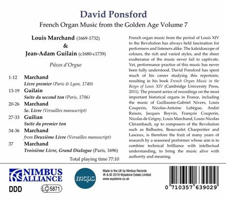 French Organ Music Vol.7 - CD Audio di David Ponsford - 2