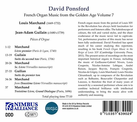 French Organ Music Vol.7 - CD Audio di David Ponsford - 2