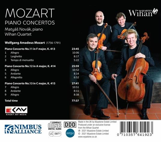 Piano Concertos Nos. 11, 12 & 13 - CD Audio di Wolfgang Amadeus Mozart - 2