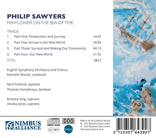 Mayflower On The Sea Of Time - CD Audio di Philip Sawyers - 2