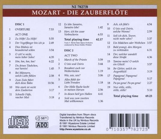 Il Flauto Magico (Die Zauberflöte) - CD Audio di Wolfgang Amadeus Mozart - 2