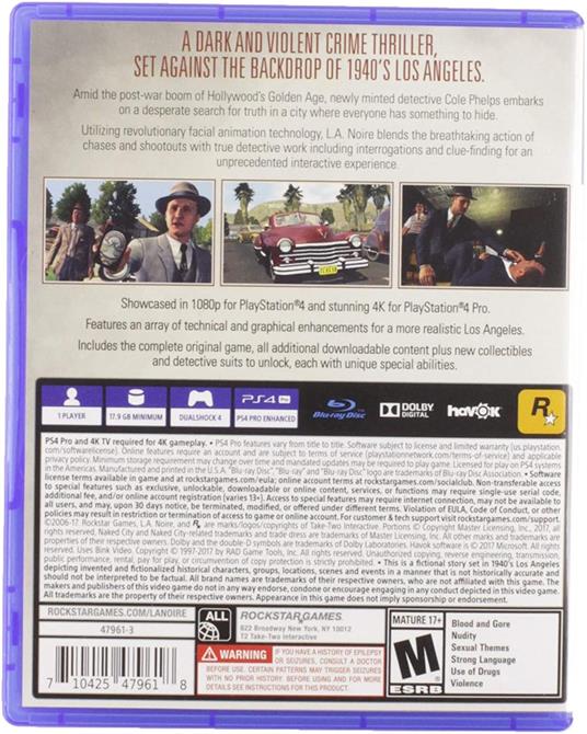 Take-Two Interactive L.A. Noire Standard PlayStation 4 - 3