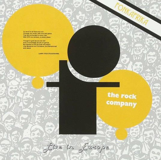 Live in Europe. Fonk Afrika - Vinile LP di Ofo the Rock Company