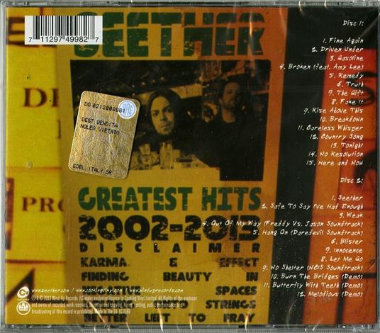 Seether 2002-2013 - CD Audio di Seether - 2