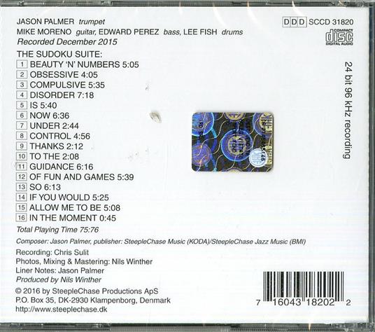 Beauty 'n' Numbers - CD Audio di Jason Palmer - 2