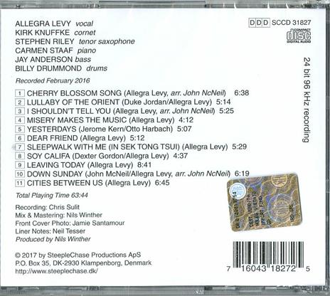 Cities Between Us - CD Audio di Allegra Levy - 2