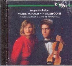 Sonate per violino - 5 Melodie - CD Audio di Sergei Prokofiev,Elisabeth Westenholz,Nikolai Madojan