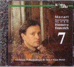 Concerti per pianoforte n.21, n.22 - CD Audio di Wolfgang Amadeus Mozart,Orchestra Filarmonica di Nizza,Homero Francesch