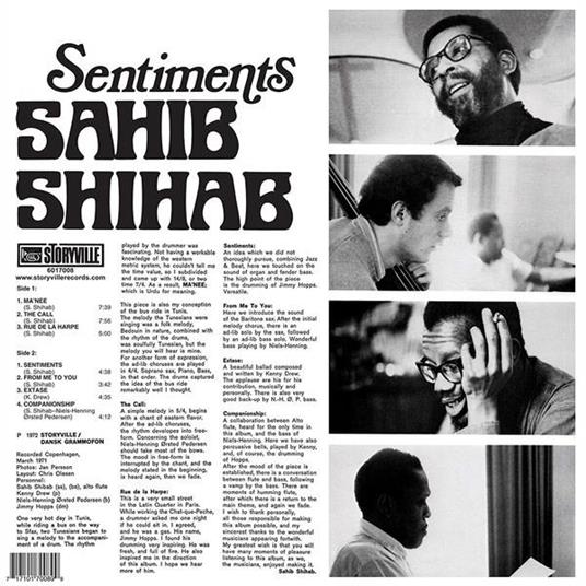 Sentiments - Vinile LP di Sahib Shihab - 2