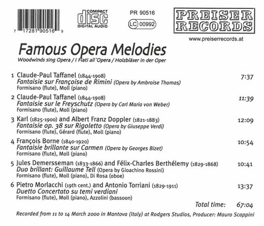 Famous Opera Melodies - CD Audio - 2