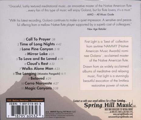 First Light. The Best Of Golaná - CD Audio di Golaná - 2