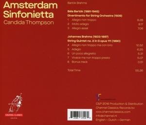 Divertimento / String Quintet In G - CD Audio di Johannes Brahms,Bela Bartok,Amsterdam Sinfonietta - 2
