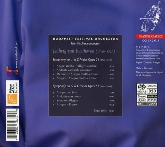 Sinfonie n.1, n.5 - SuperAudio CD di Ludwig van Beethoven - 2