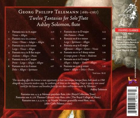 12 Fantasie per flauto solo - CD Audio di Georg Philipp Telemann - 2