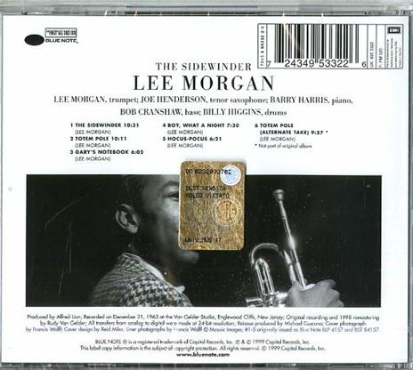 The Sidewinder (Rudy Van Gelder) - CD Audio di Lee Morgan - 2