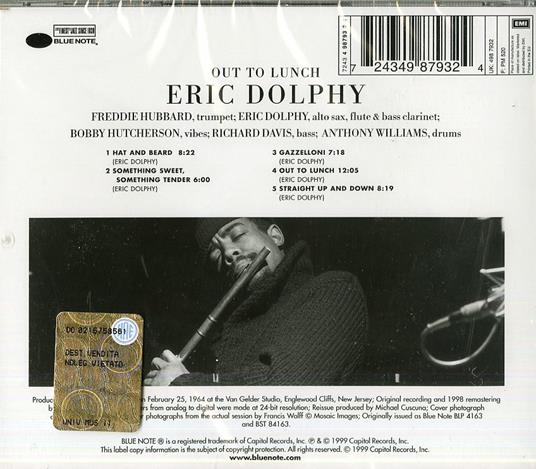 Out to Lunch (Rudy Van Gelder) - CD Audio di Eric Dolphy - 2