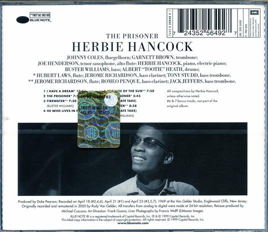 The Prisoner (Rudy Van Gelder) - CD Audio di Herbie Hancock - 2