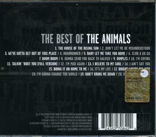 The Best of the Animals - CD Audio di Animals - 2