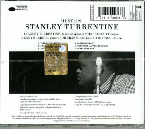 Hustlin' (Rudy Van Gelder) - CD Audio di Stanley Turrentine - 2
