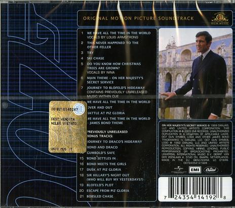 Al Servizio Segreto di Sua Maestà (On Her Majesty's Secret Service) (Colonna sonora) - CD Audio di John Barry - 2