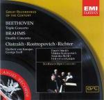 Triplo concerto / Doppio concerto - CD Audio di Ludwig van Beethoven,Johannes Brahms,Herbert Von Karajan,George Szell,Sviatoslav Richter,Mstislav Rostropovich,Cleveland Orchestra,Berliner Philharmoniker,David Oistrakh