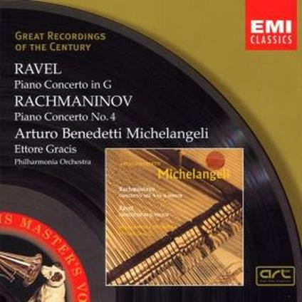 Concerto per pianoforte in Sol / Concerto per pianoforte n.4 (Serie Original) - CD Audio di Sergei Rachmaninov,Maurice Ravel,Arturo Benedetti Michelangeli,Philharmonia Orchestra,Ettore Gracis