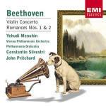Concerto per violino - Romanze per violino n.1, n.2 - CD Audio di Ludwig van Beethoven,Yehudi Menuhin,Sir John Pritchard,Constantin Silvestri,Wiener Philharmoniker,Philharmonia Orchestra