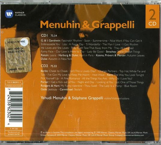 Menuhin & Grappelli play Gershwin - CD Audio di George Gershwin,Stephane Grappelli,Yehudi Menuhin - 2