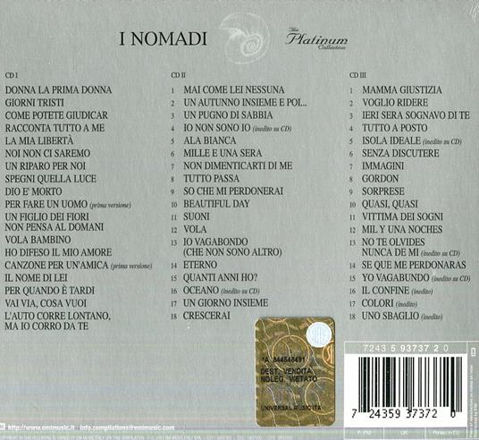 The Platinum Collection: Nomadi - CD Audio di I Nomadi - 2